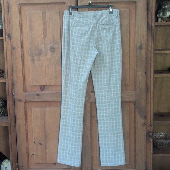 Express Columnist Barely Boot Stretch Mid Rise Plaid Plants Size 8 Long - Picture 5 of 10